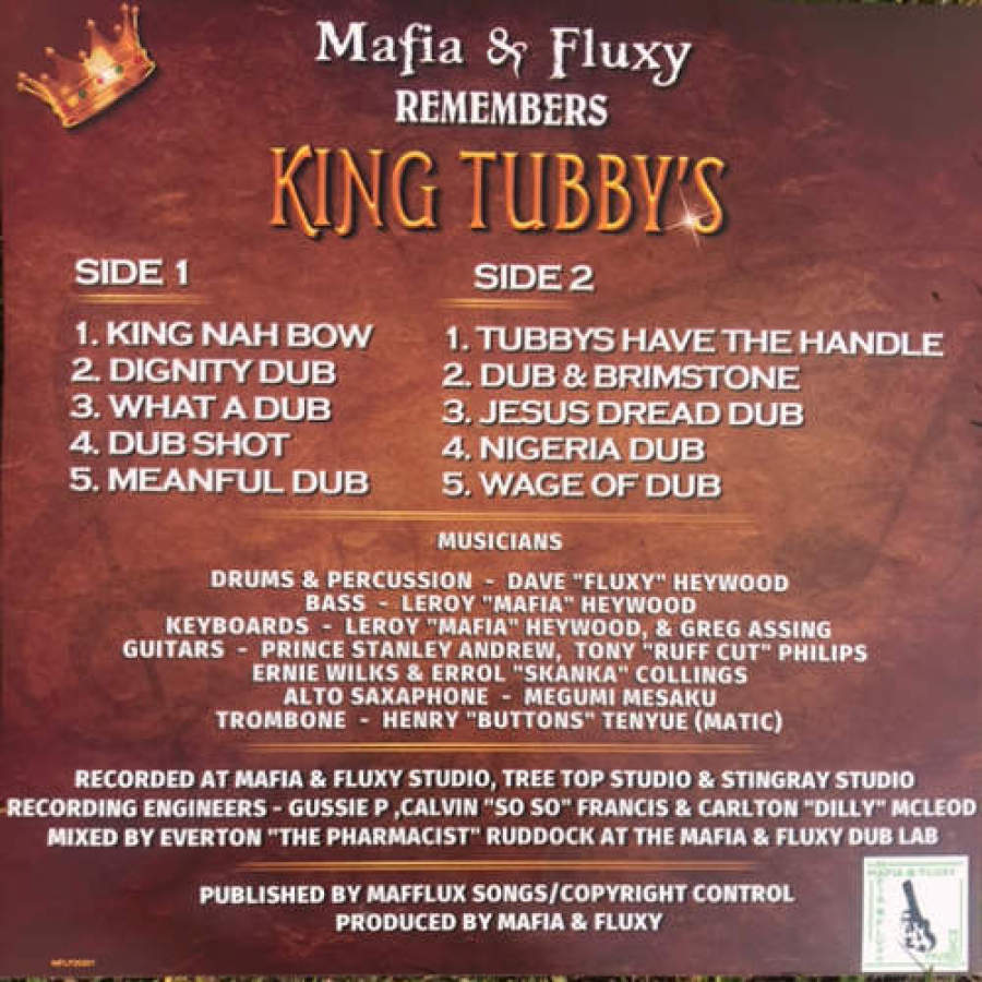 dub music, king tubby, mafia and fluxy,